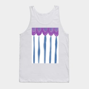 Circus Tent Stripe, Classic Blue and Purple Palette Tank Top